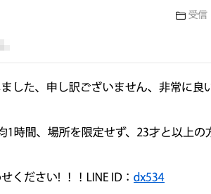 フィッシングメール情報「自宅にいながら好きな時間でOK」